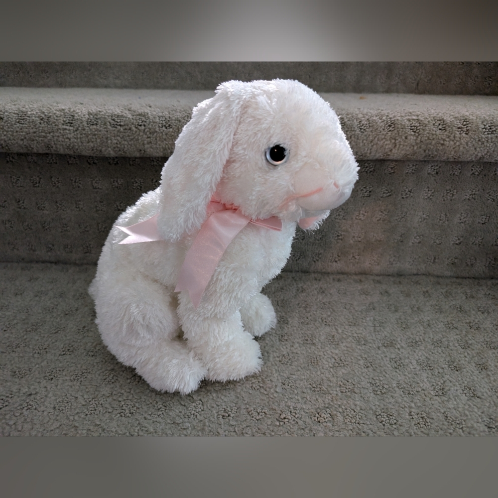 Spring beanie buddy white bunny